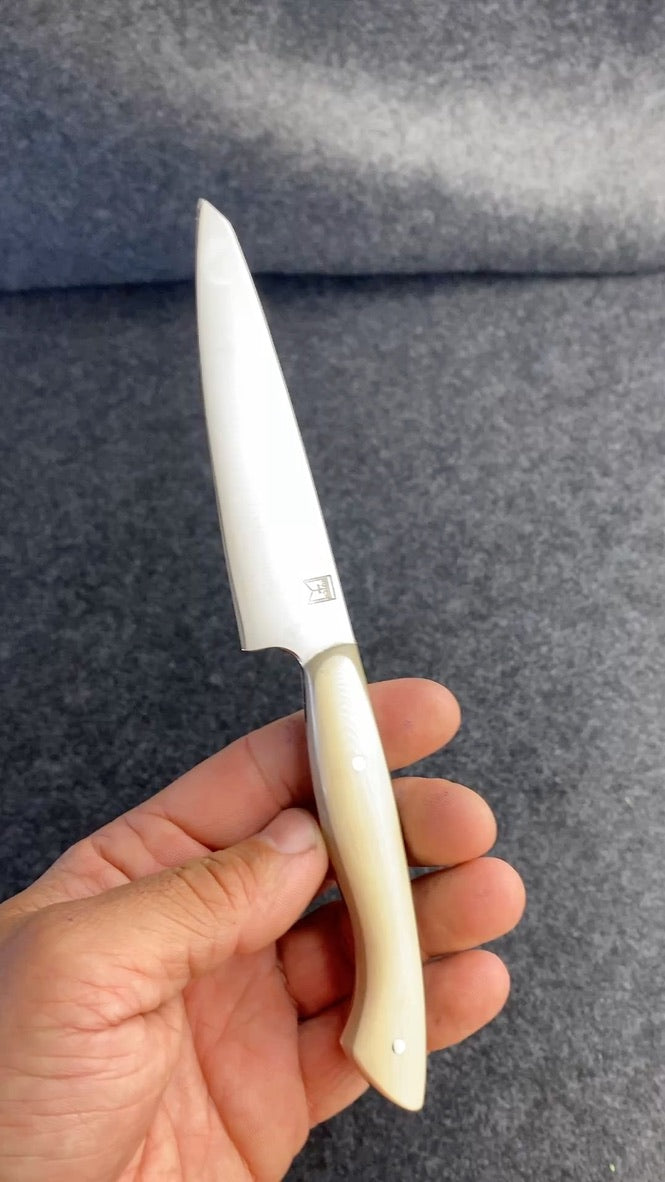 stainless paring in tan and cream g10