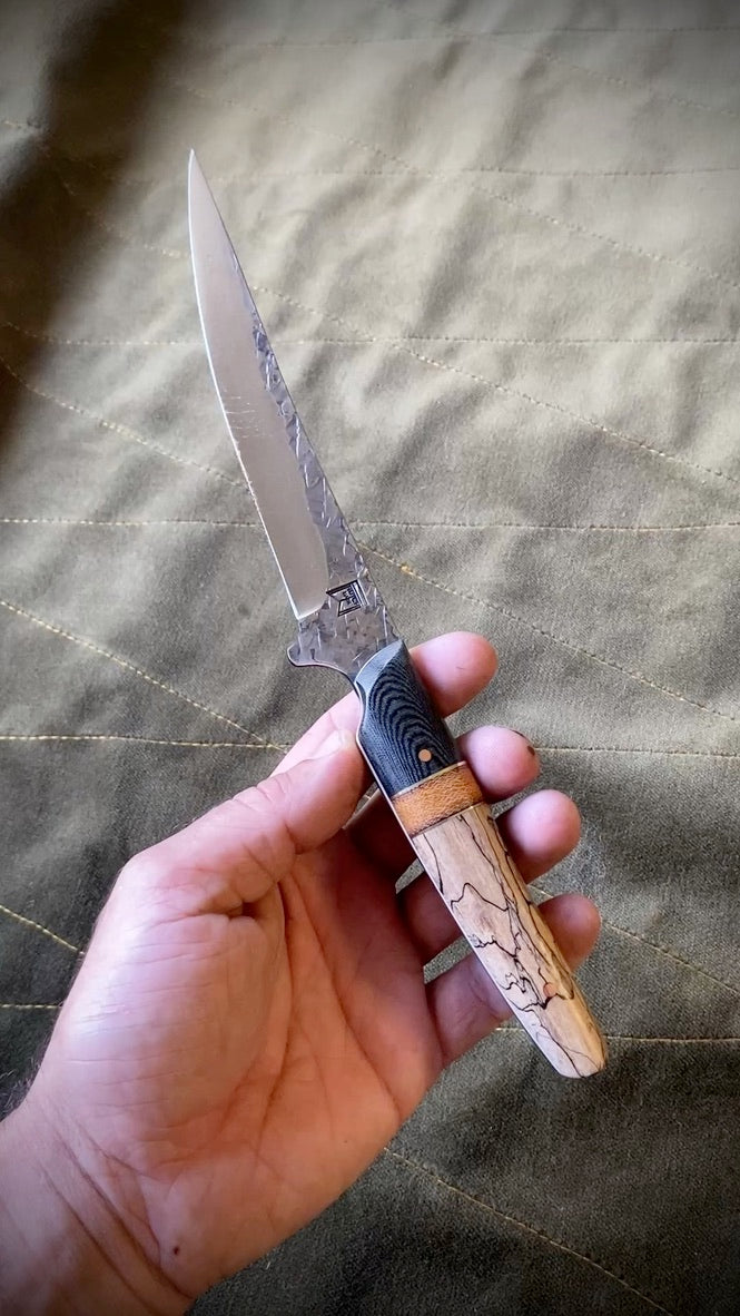 Forged carbon boning knife