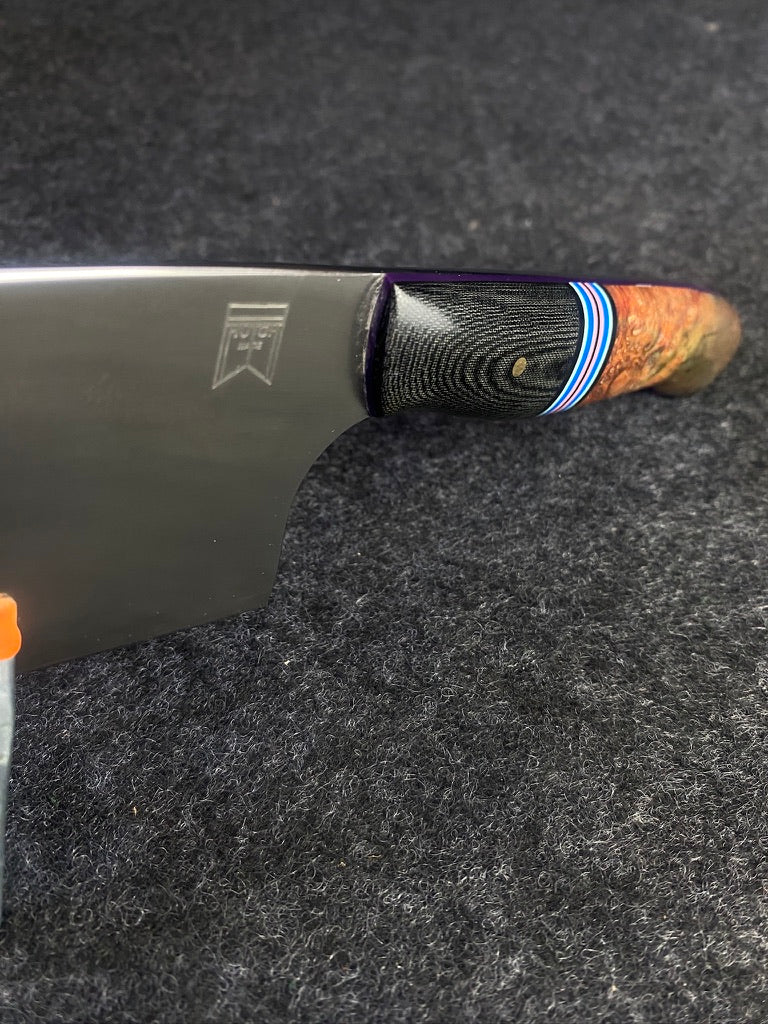 7" chefs with dyed maple and micarta