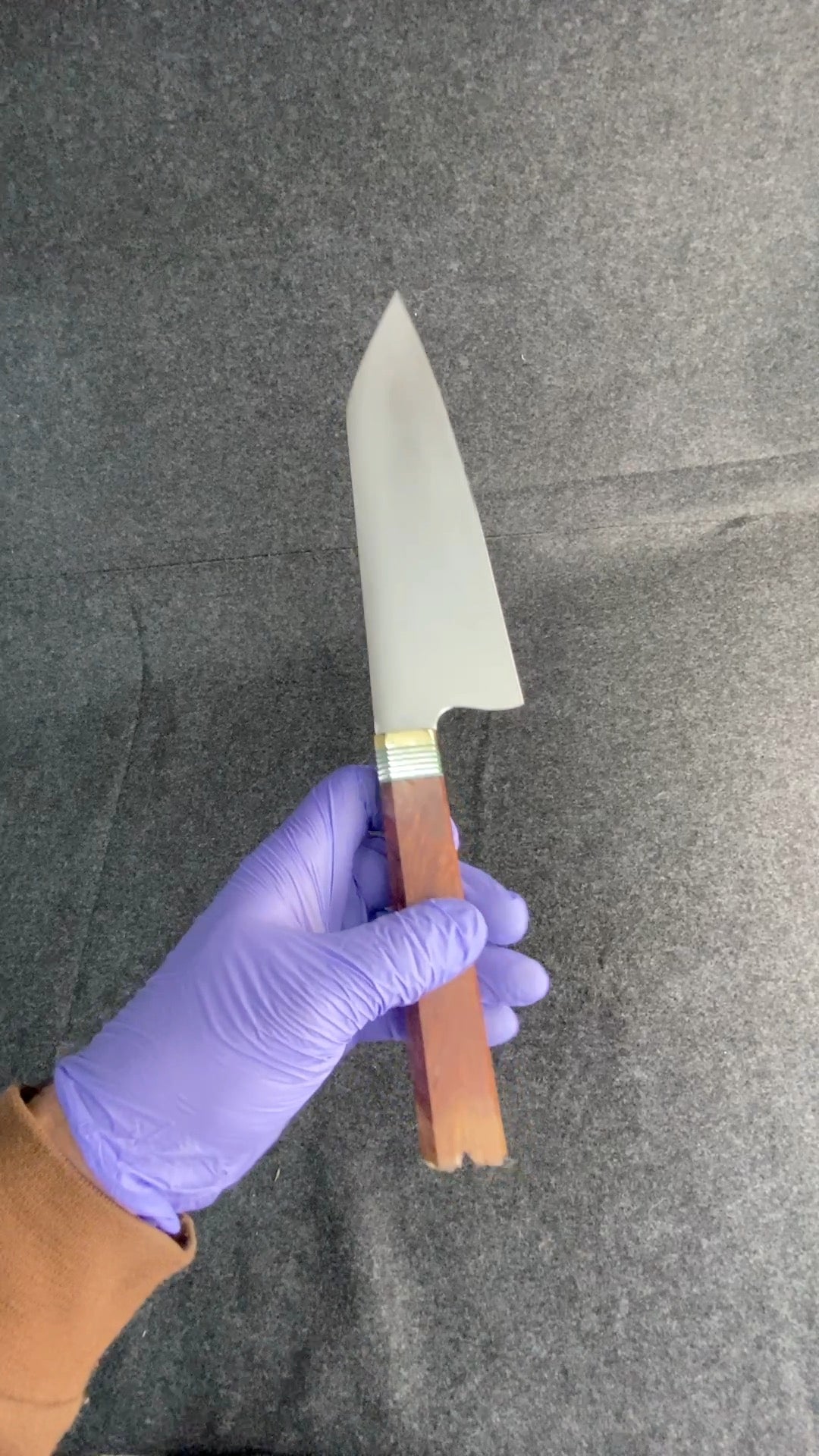 Stainless K-Tip Chefs with live edge