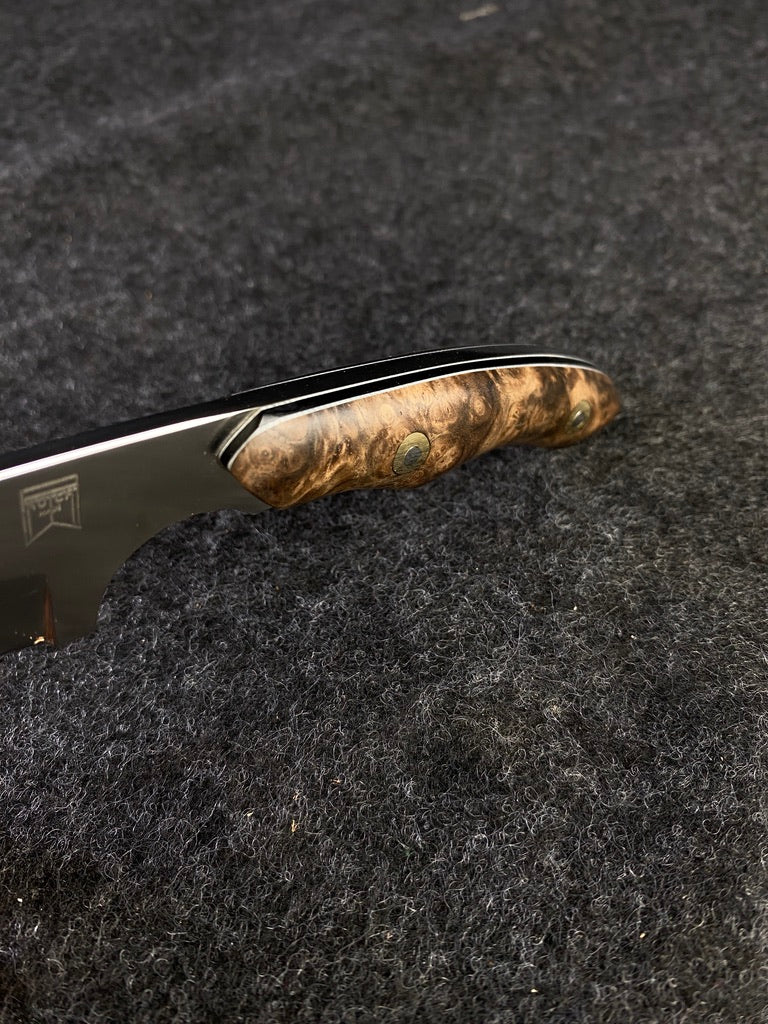 stainless edc turkish walnut burl