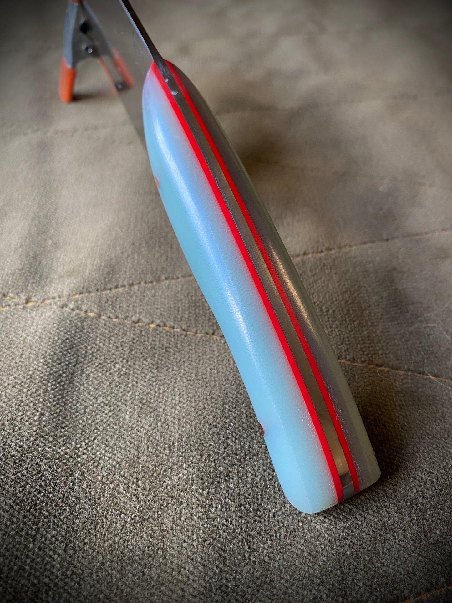 ellipse chefs knife in jade g-10