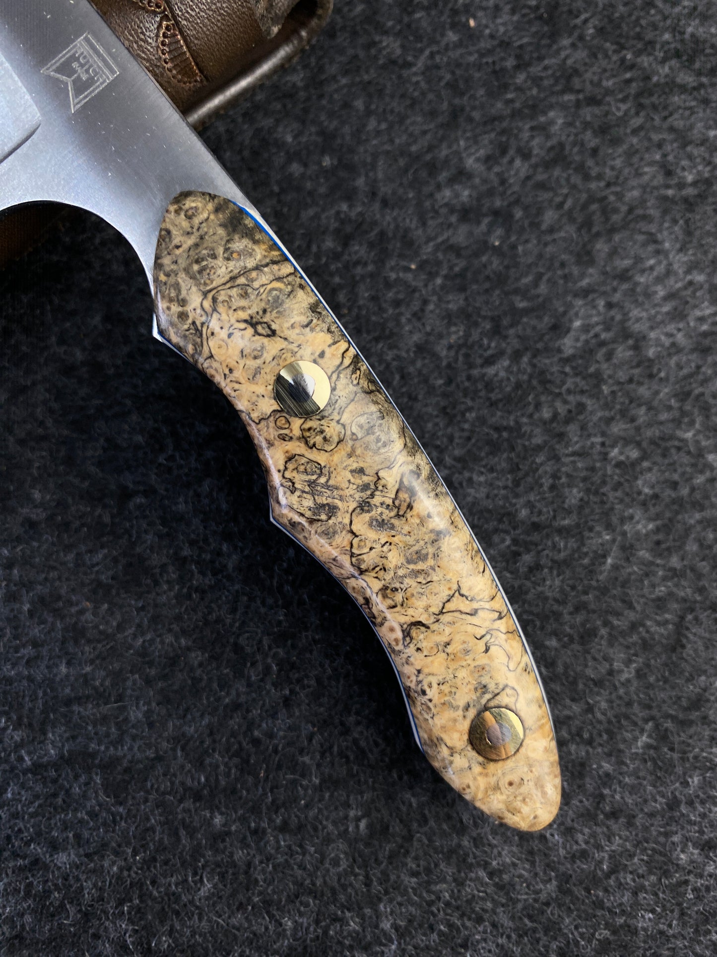 Stainless EDC in Black Amboyna burl