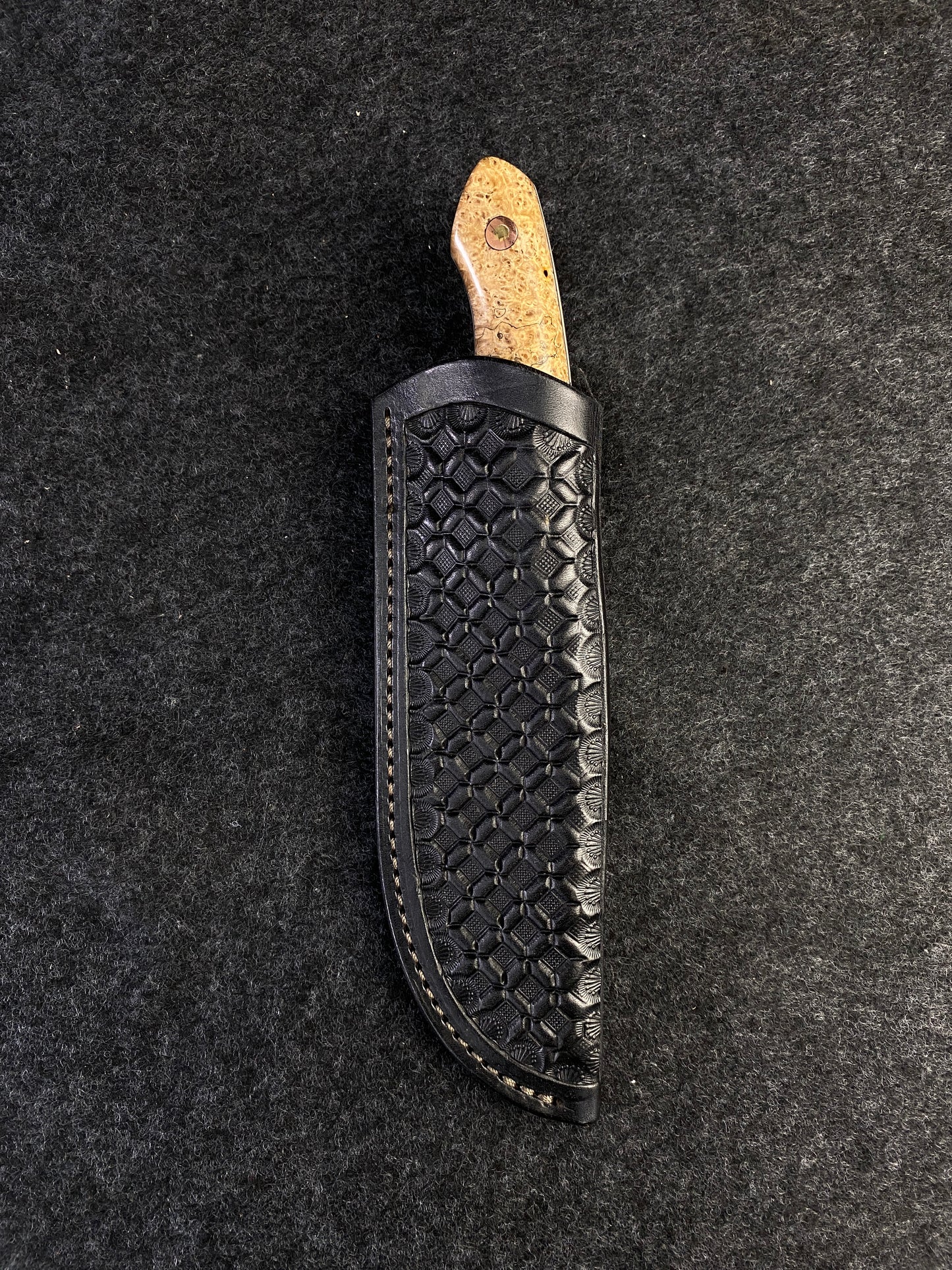 Stainless skinner in Black amoyna burl