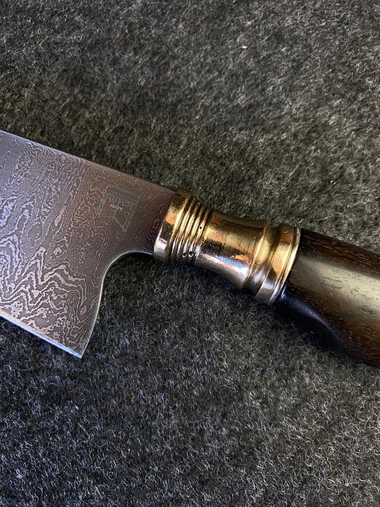240 layer damascus with bronze bolster