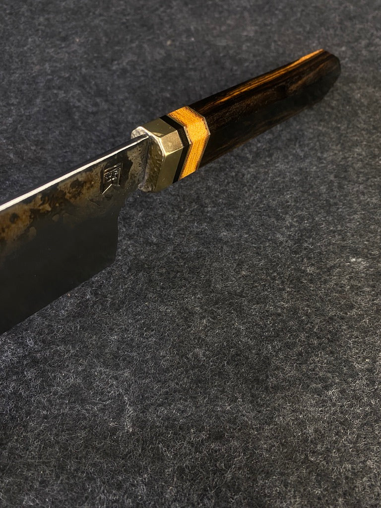 8" gyuto with black and white ebony
