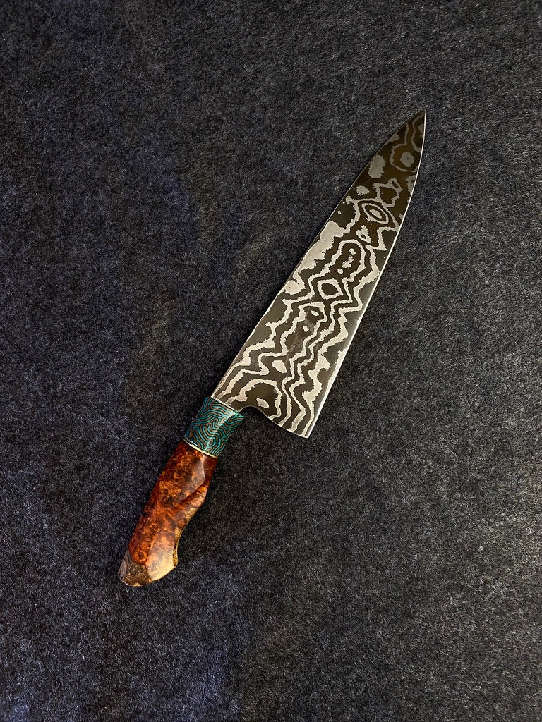 Damascus french pattern with amboyna