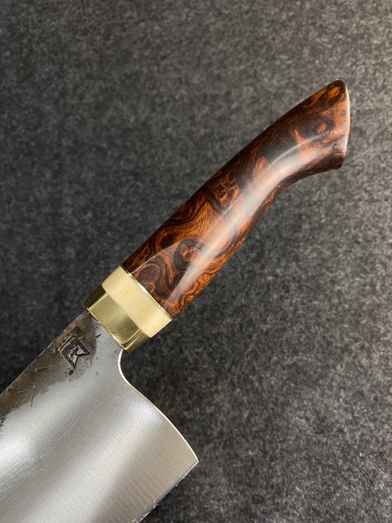 High carbon chefs with desert ironwood burl