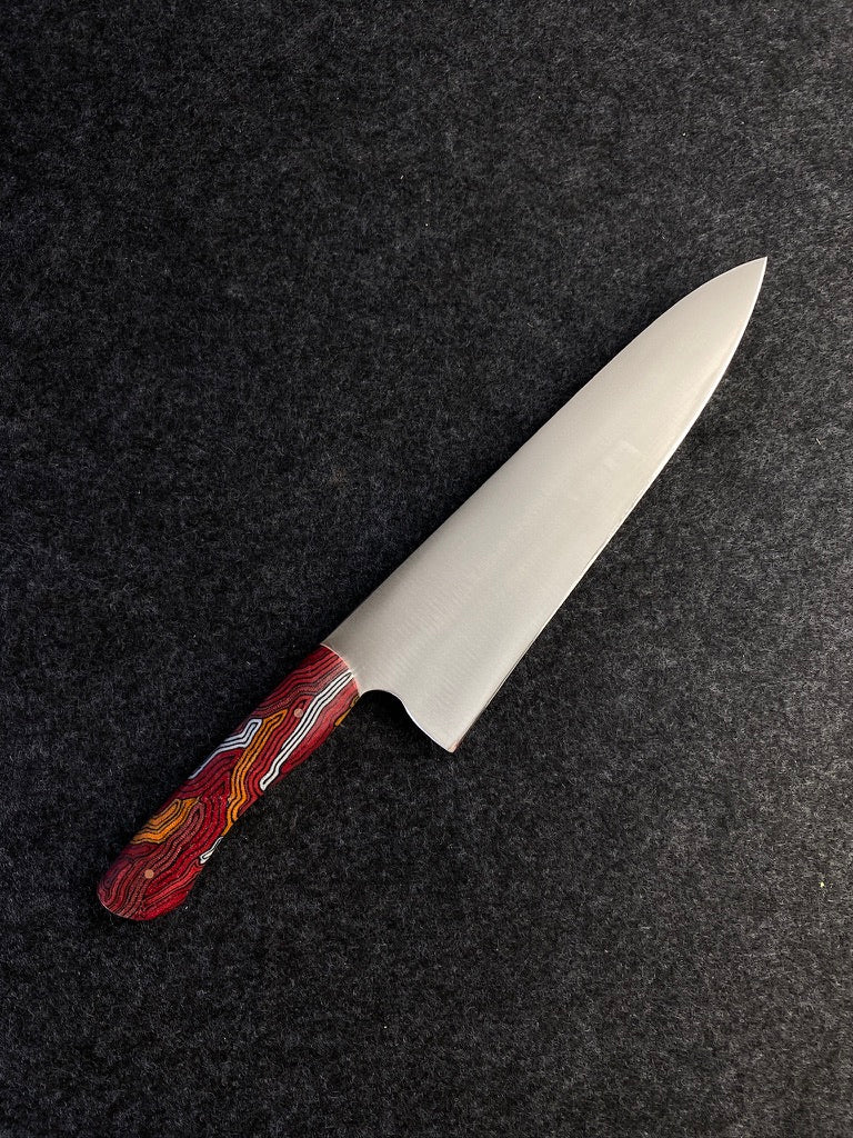 stainless french pattern in with pattern micarta