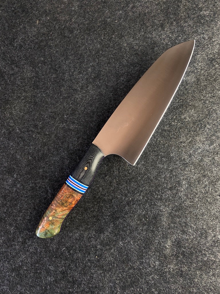 7" chefs with dyed maple and micarta