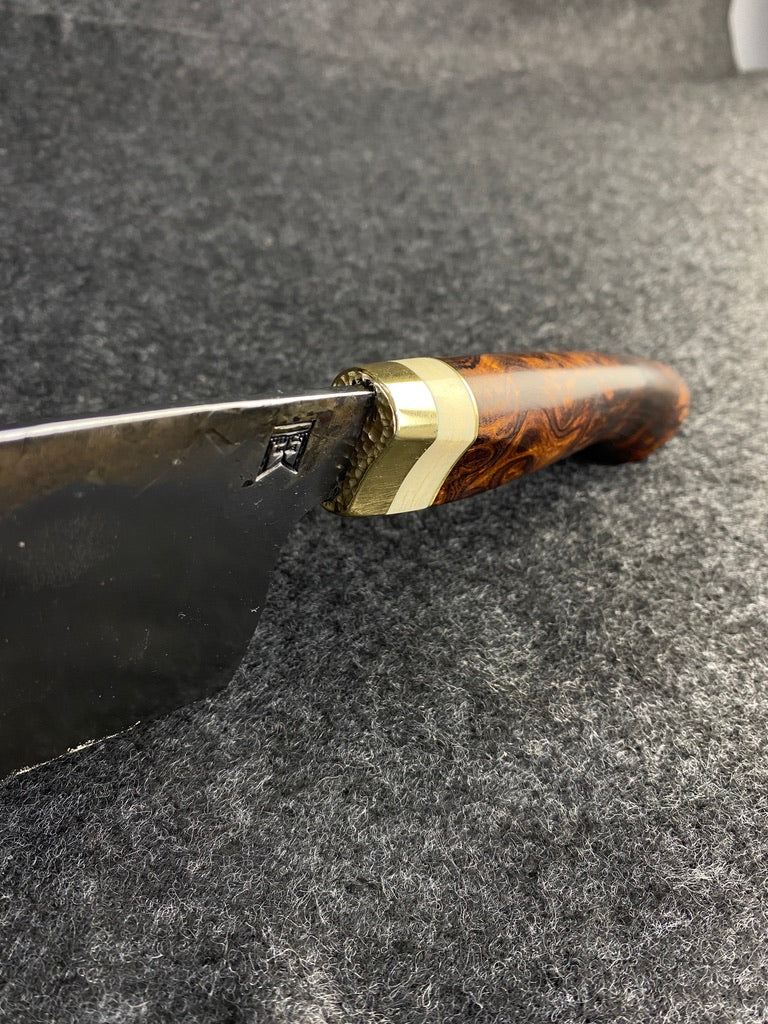 High carbon chefs with desert ironwood burl