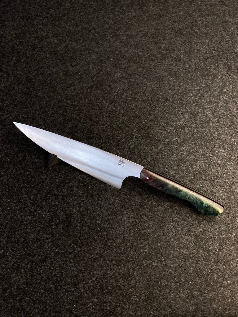 stainless lazer in dyed and stabilized maple burl