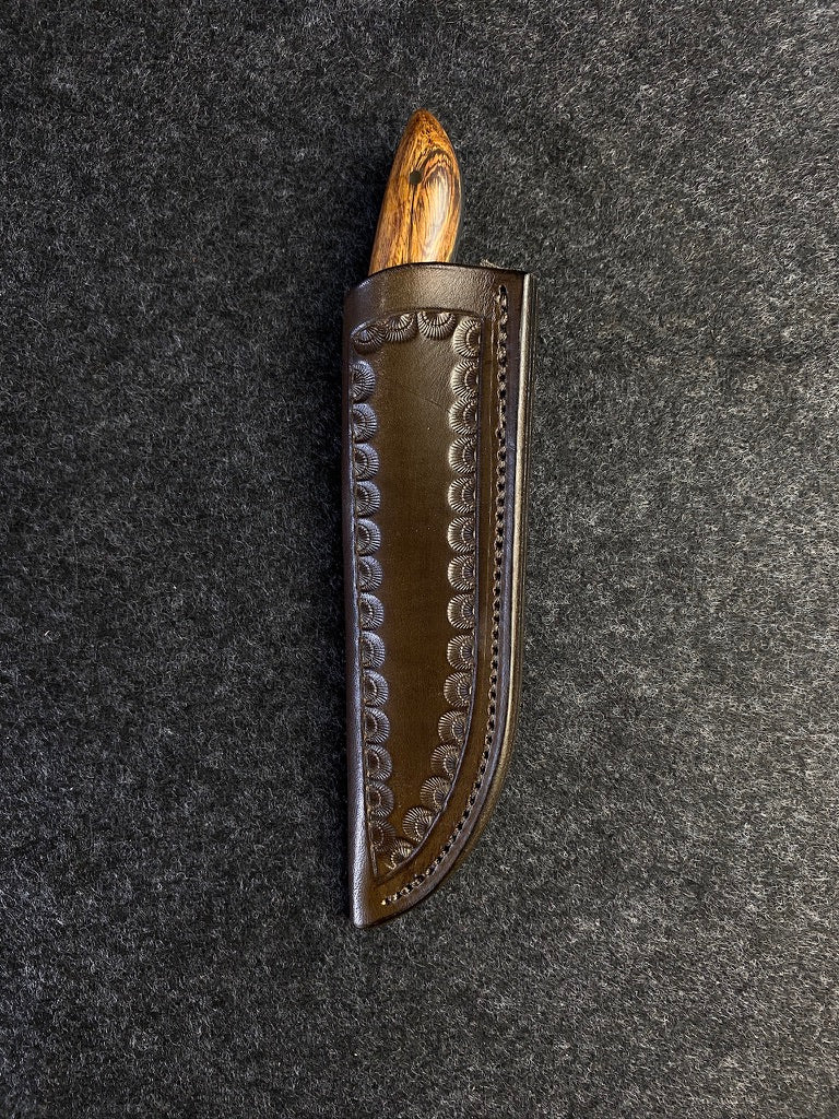 stainless edc in desert ironwood
