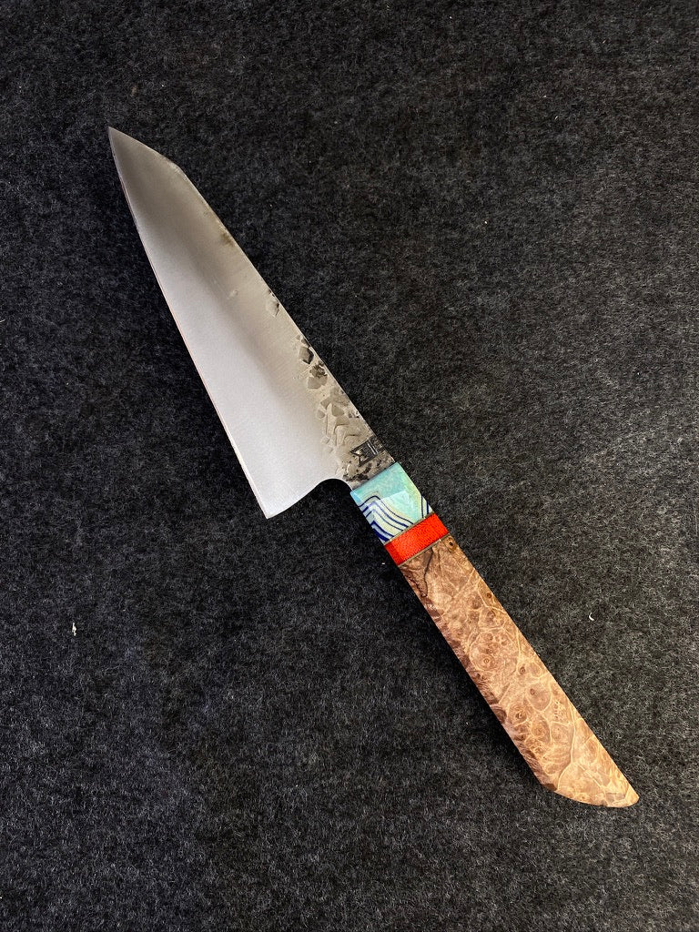 8" Kiritsuke in maple burl