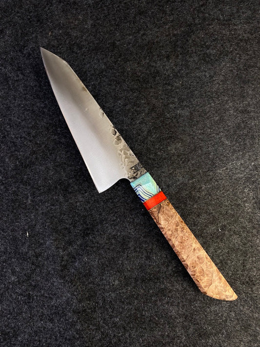 8" Kiritsuke in maple burl