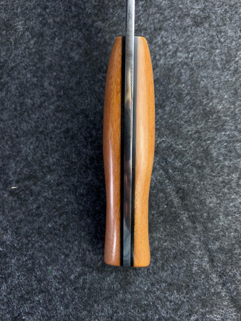 stainless natural linen micarta hunter