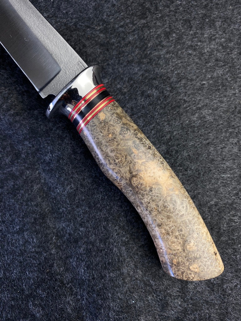 Drop Point hunter in s-30v and black amboyna