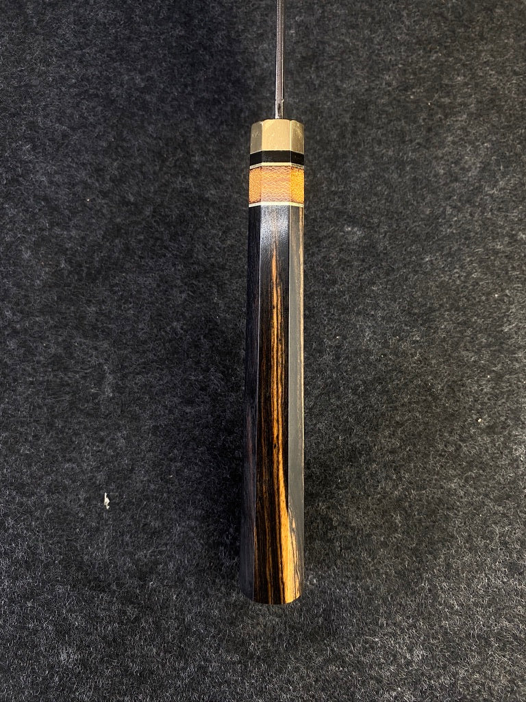 8" gyuto with black and white ebony
