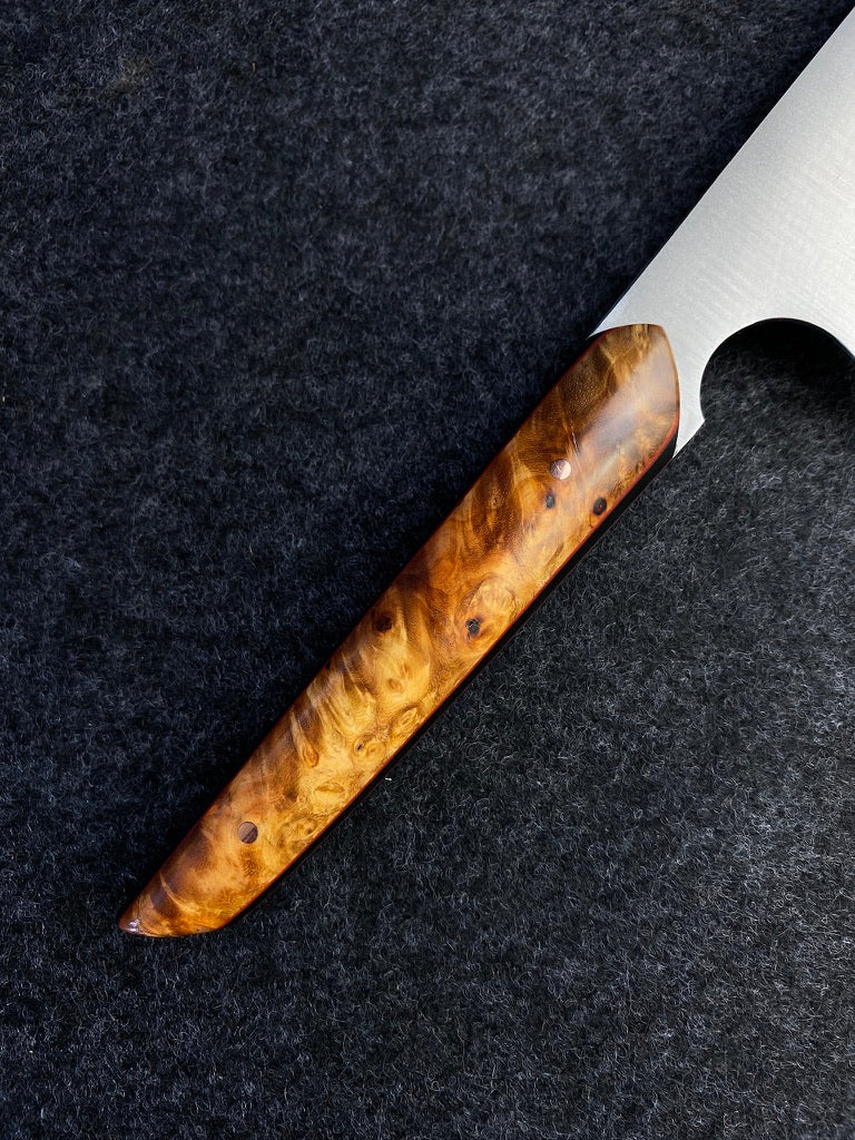 stainless k tip in amboyna burl