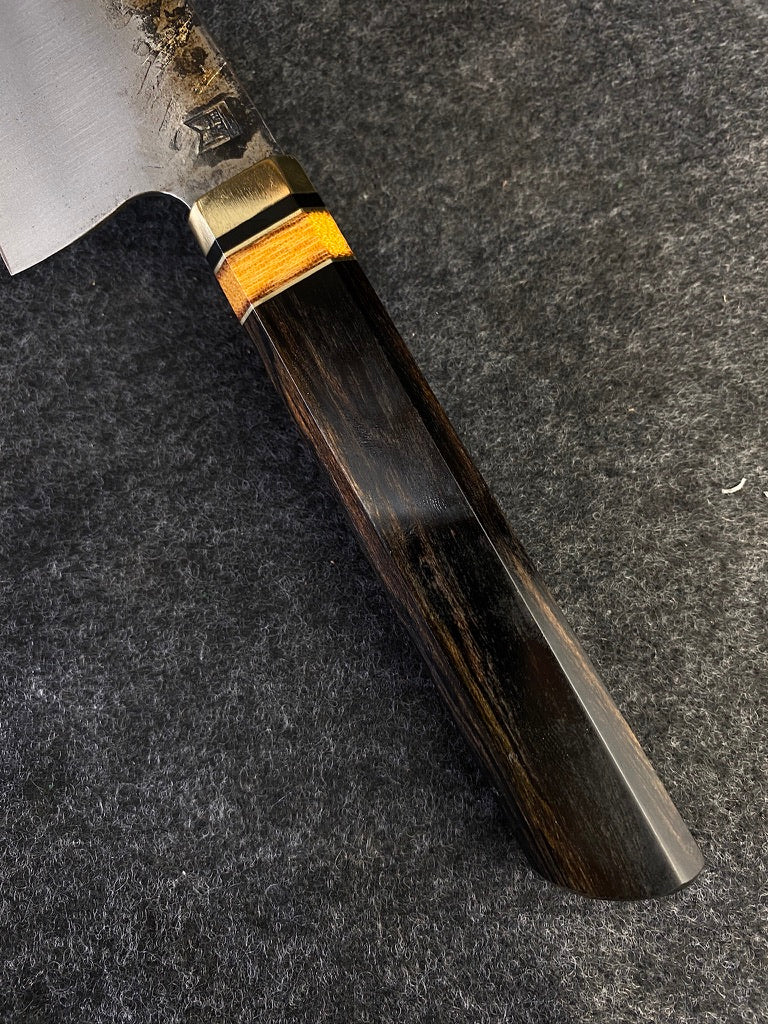 8" gyuto with black and white ebony