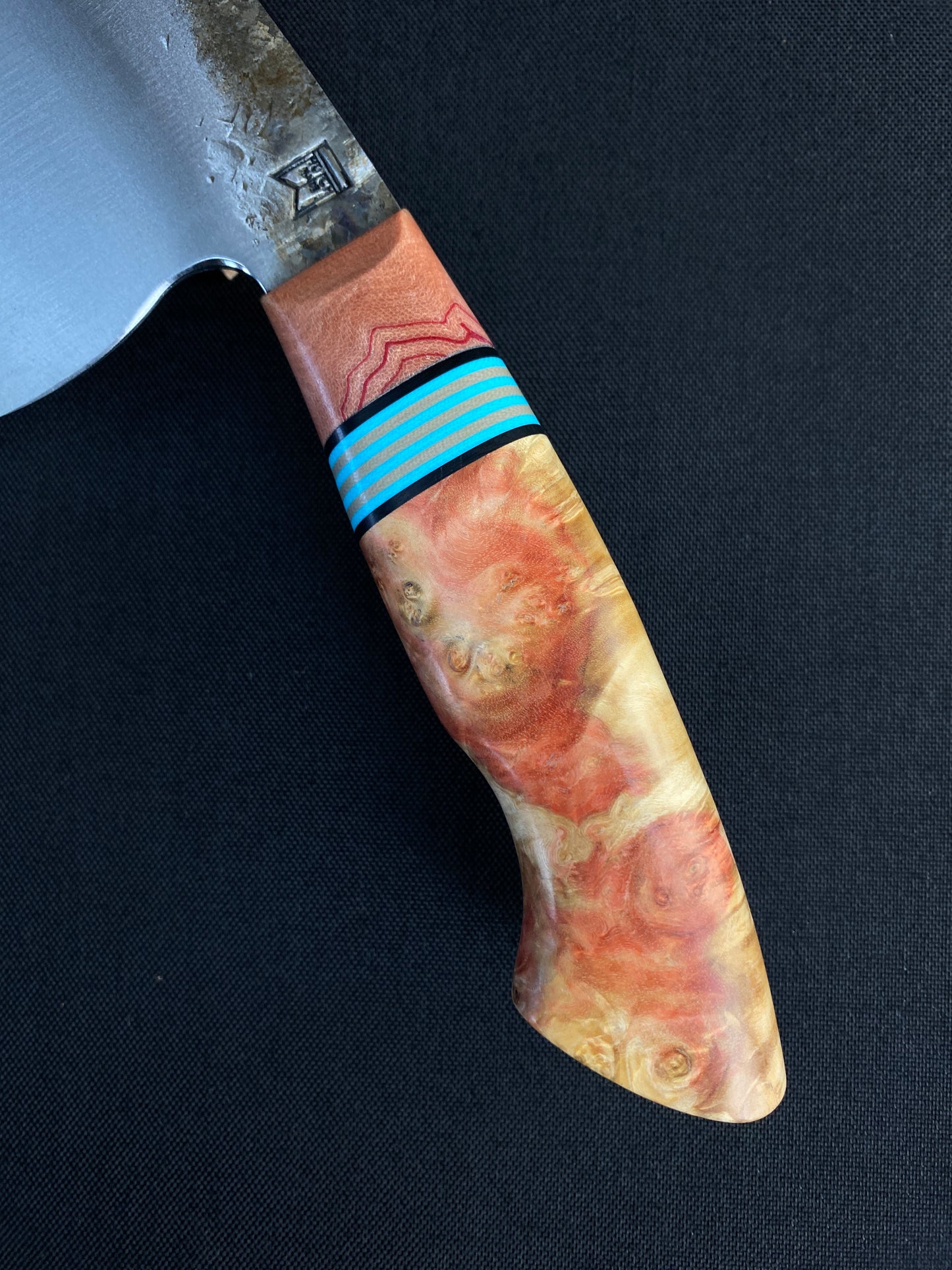 Flame box elder chefs knife