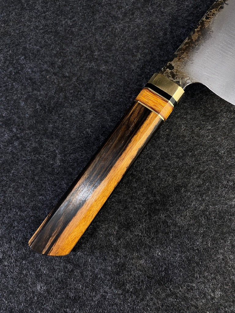8" gyuto with black and white ebony