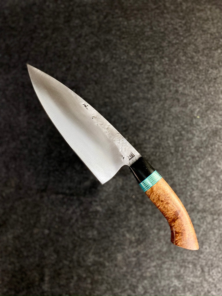 High Carbon traditional Chefs with red malle burl