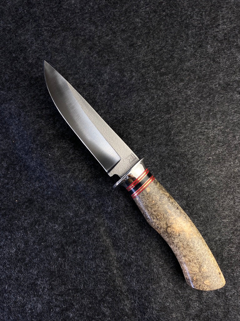 Drop Point hunter in s-30v and black amboyna