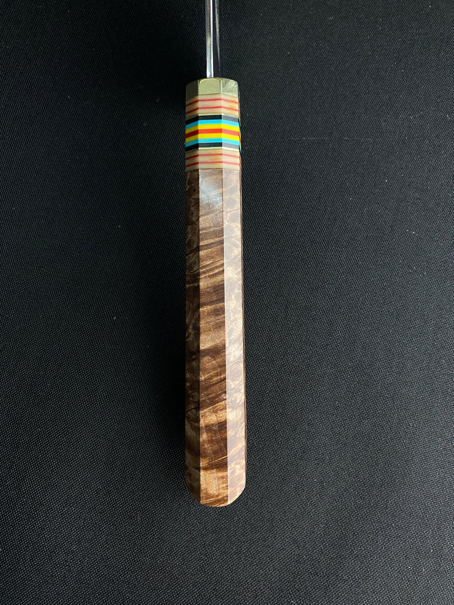 Stainless k-tip with cedar burl