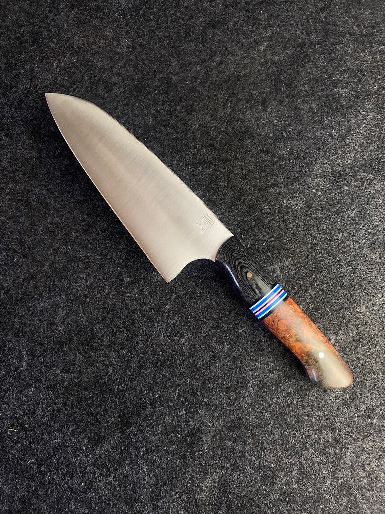 7" chefs with dyed maple and micarta