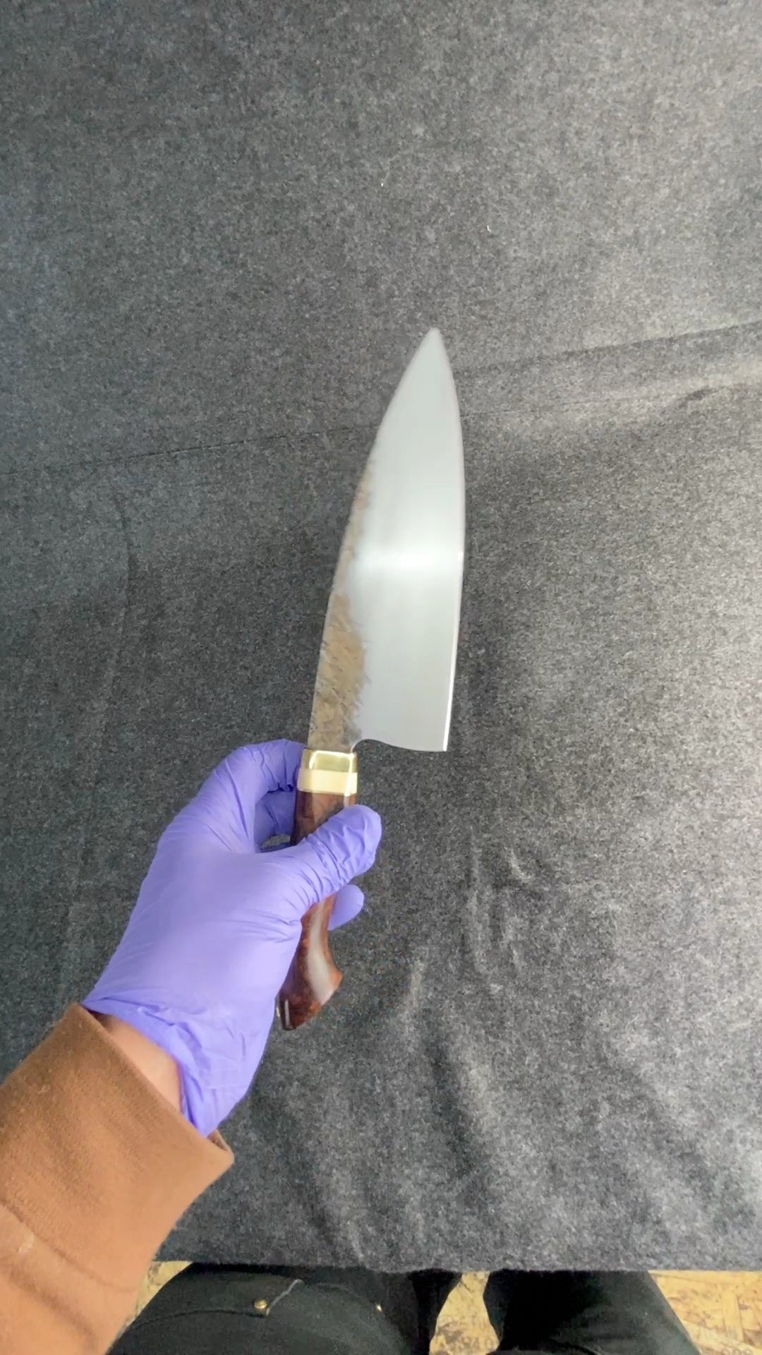 High carbon chefs with desert ironwood burl