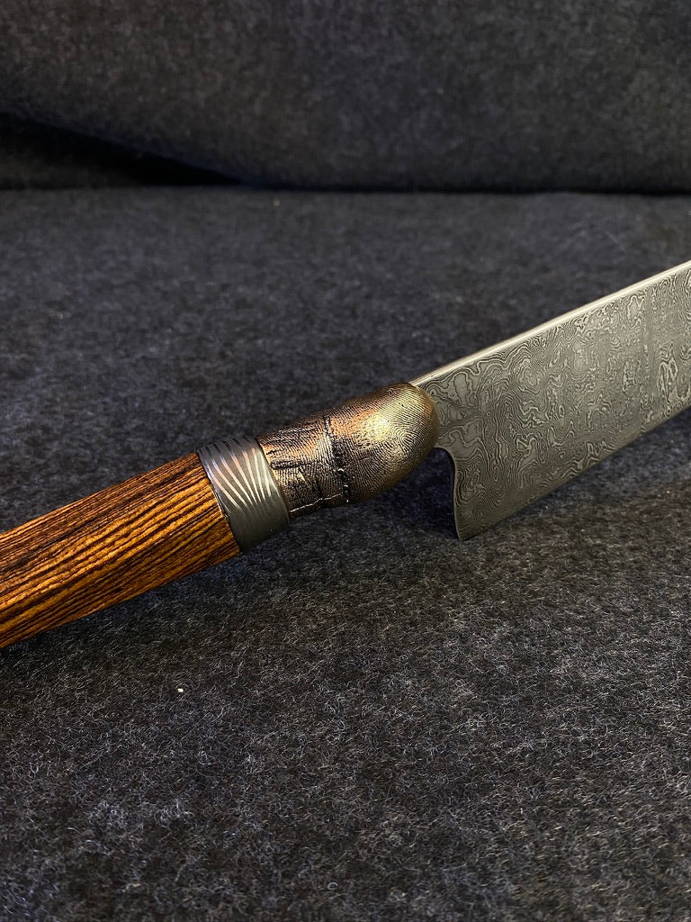 thumbs up damascus chefs knife