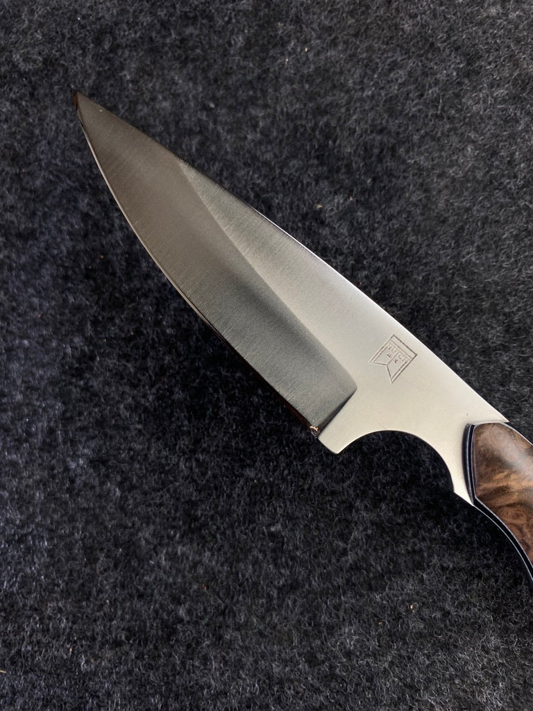 stainless edc turkish walnut burl