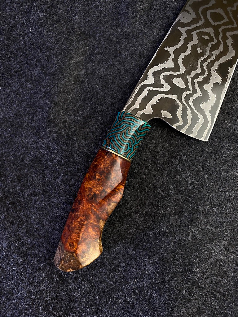 Damascus french pattern with amboyna