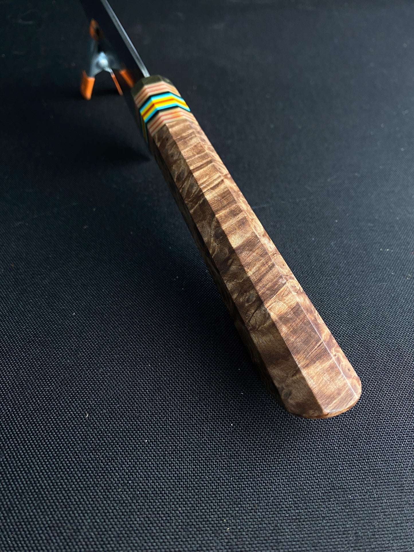 Stainless k-tip with cedar burl