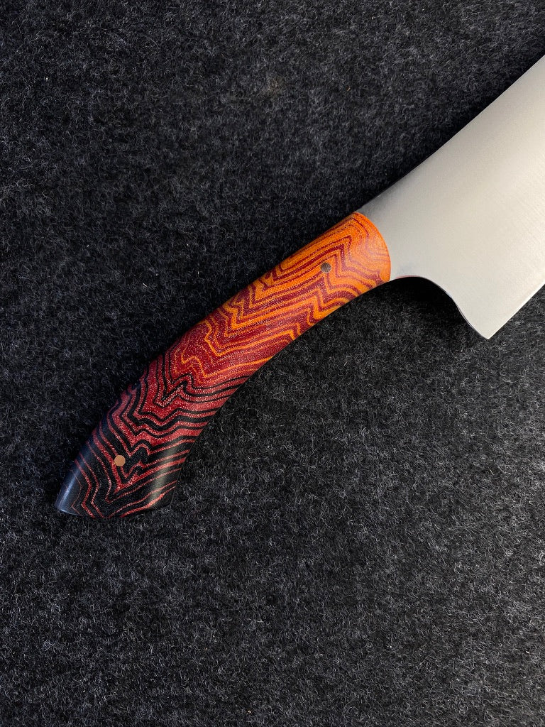 stainless wave in red pattern