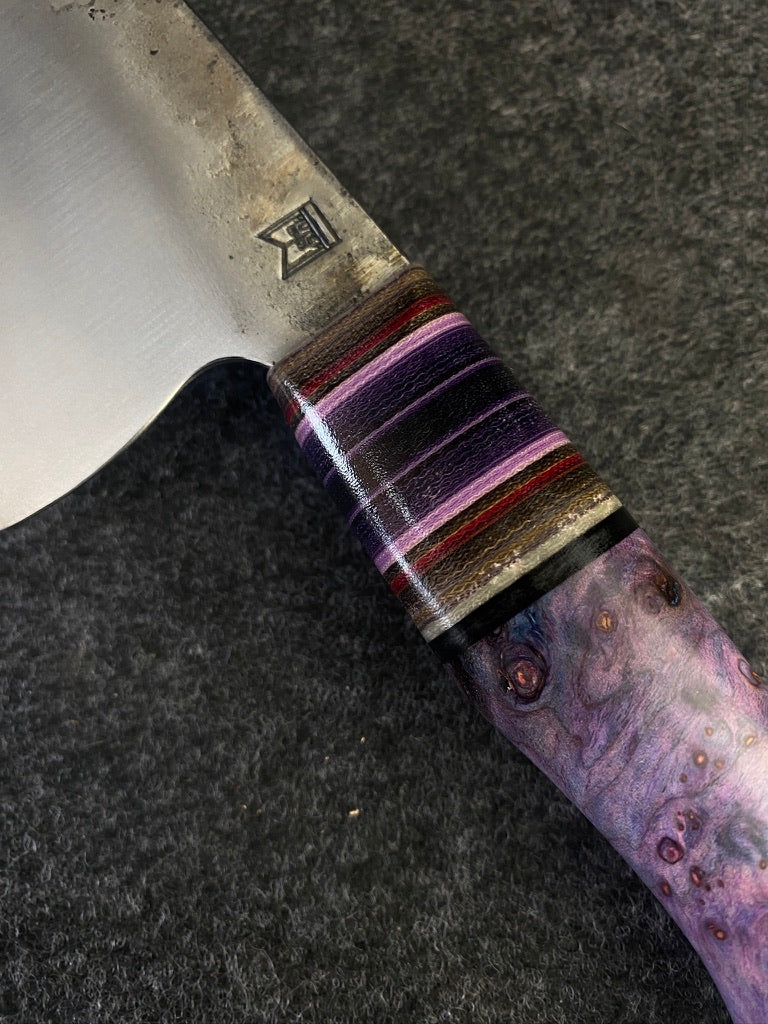 10" Chefs knife in dyed maple