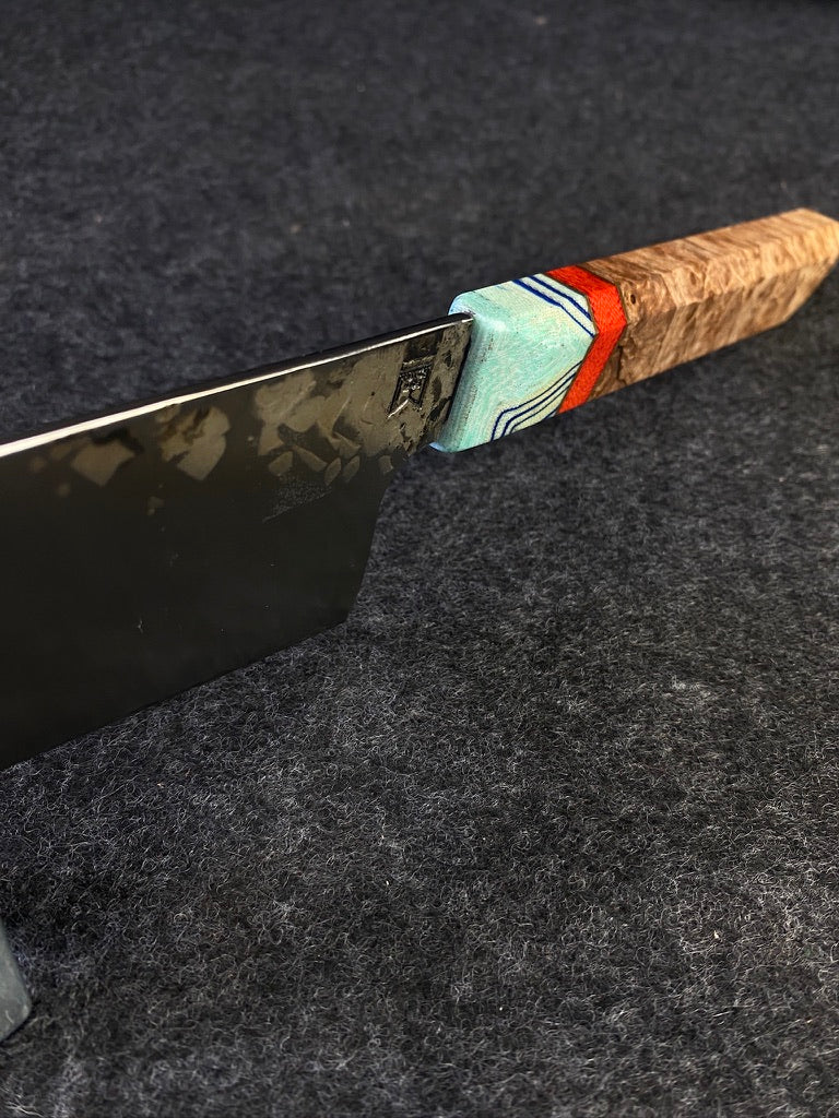 8" Kiritsuke in maple burl