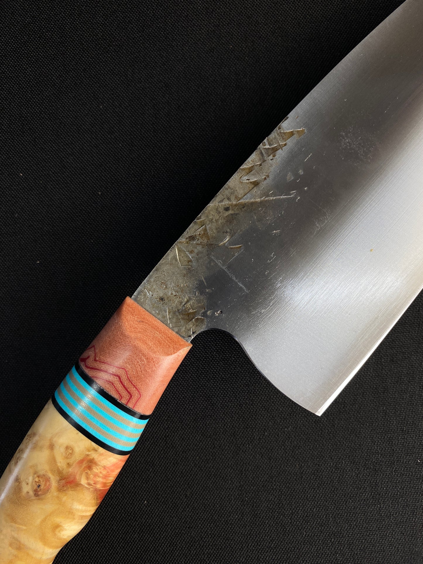 Flame box elder chefs knife