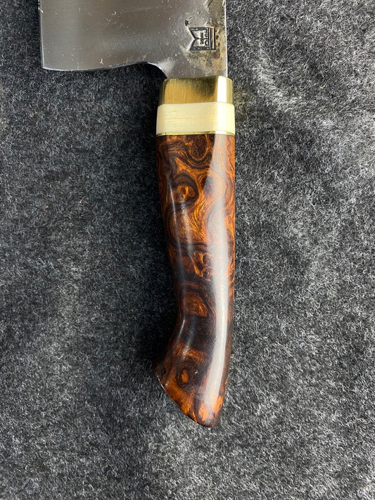 High carbon chefs with desert ironwood burl
