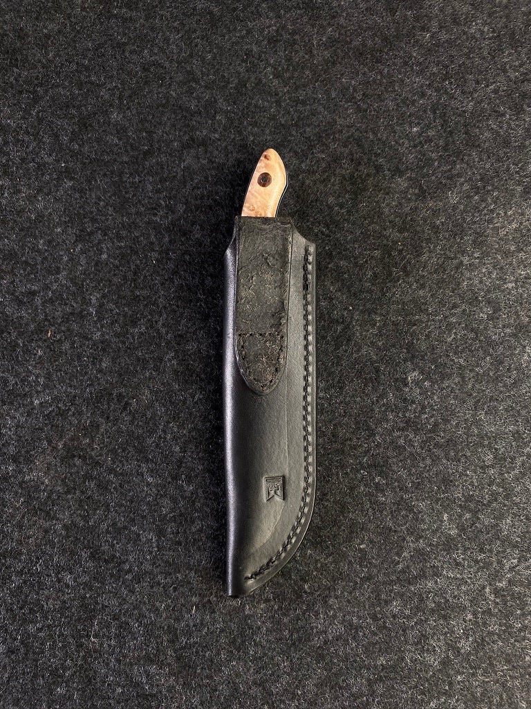 stainless edc box elder burl