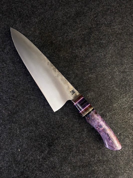 10" Chefs knife in dyed maple