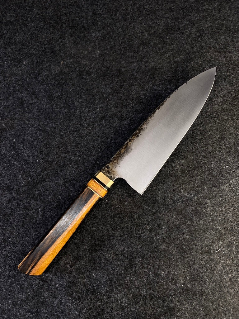 8" gyuto with black and white ebony