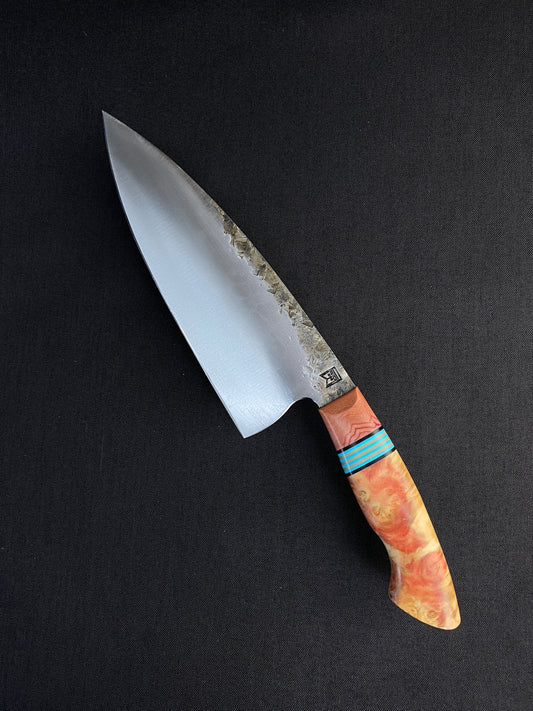 Flame box elder chefs knife