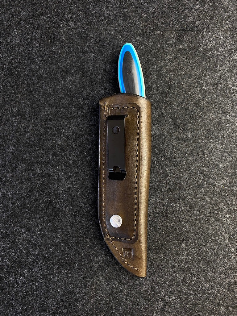 stainless edc in blue multicolor g10