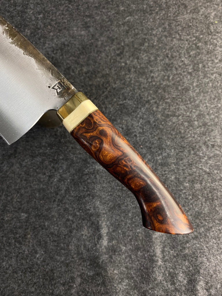 High carbon chefs with desert ironwood burl