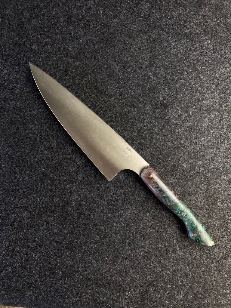 stainless lazer in dyed and stabilized maple burl