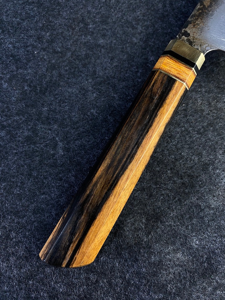 8" gyuto with black and white ebony