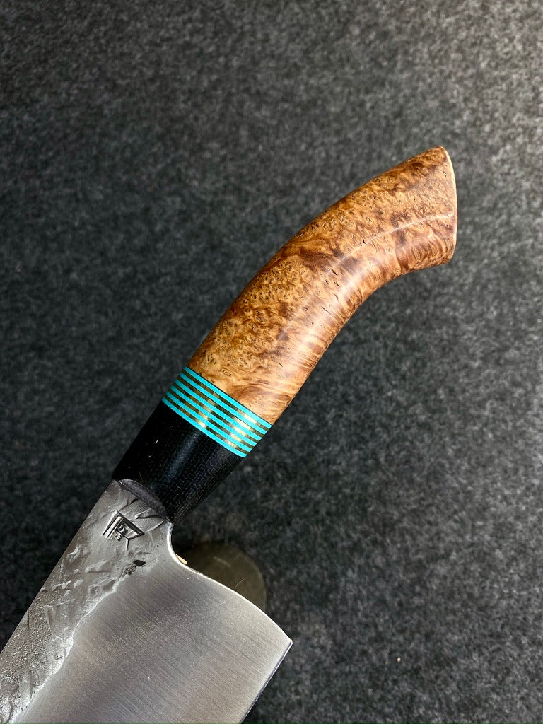 High Carbon traditional Chefs with red malle burl