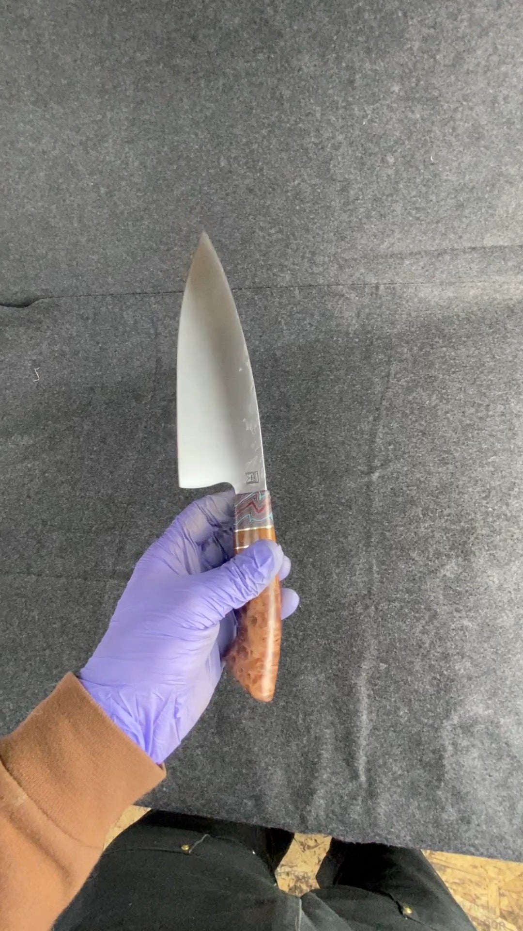 High Carbon Traditional Chefs with redwood burl